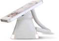 Optiguard V-line stand alone beveiligingsdisplays steuntjes met alarm en oplaadfunctie met smartphone_highlight wit