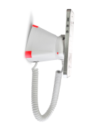 Optiguard V-line stand alone beveiligingsdisplays steuntjes met alarm en oplaadfunctie met smartphone vertikale positie